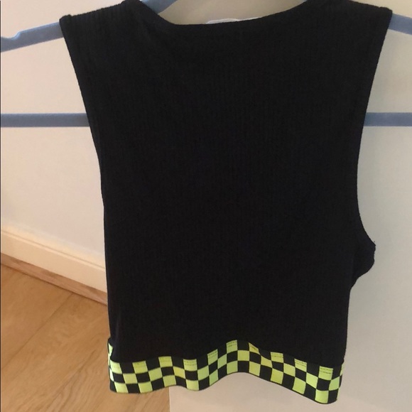 Emma & Sam black and green lace up tank - Picture 2 of 2